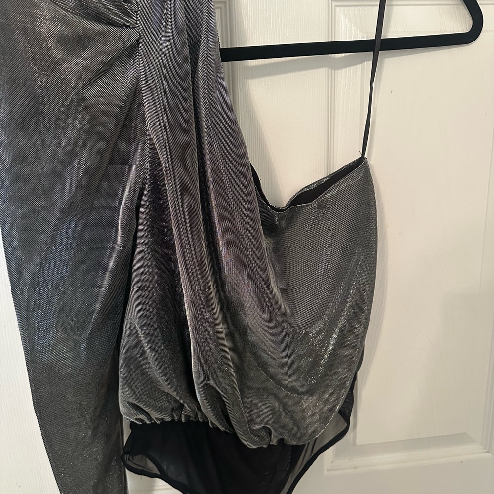 DO+BE Shimmering Silver Bodysuit